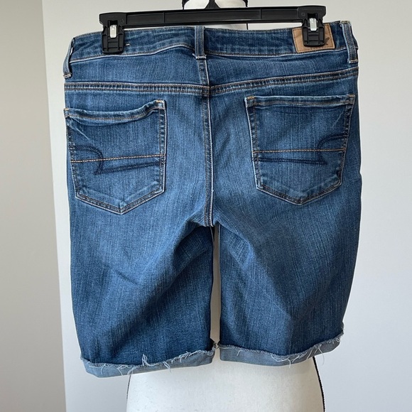 American Eagle Outfitters super stretch skinny Bermuda size 8 modest mature cuff - Picture 9 of 9